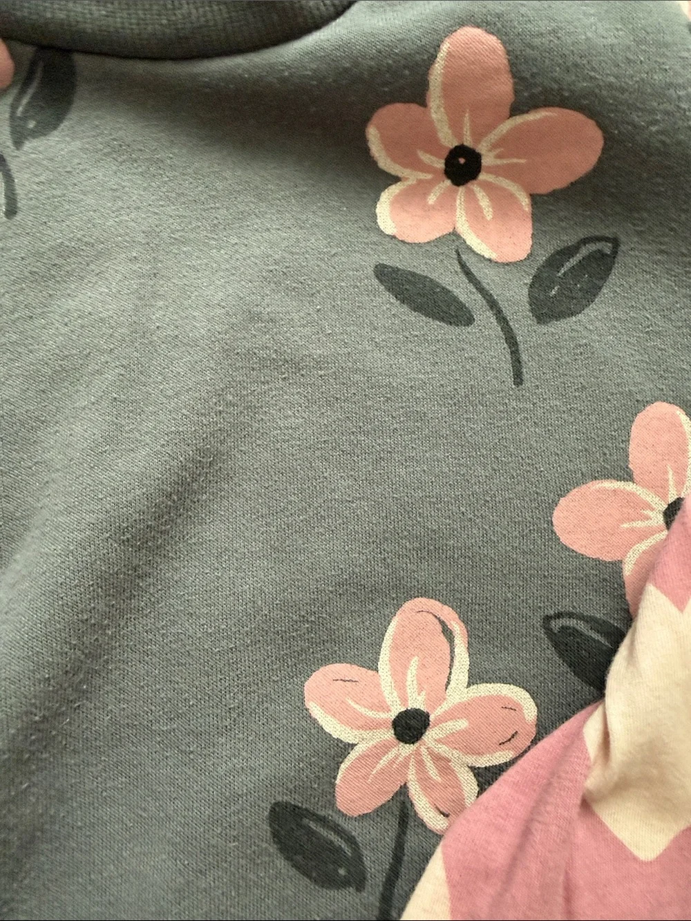 Girls Pink Floral & Heart sweatshirt, Cozy Long Sleeve Top & Leggings, size 3T